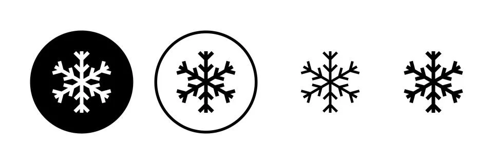 Snow icon vector illustration. snowflake sign and symbol Stock Illustration