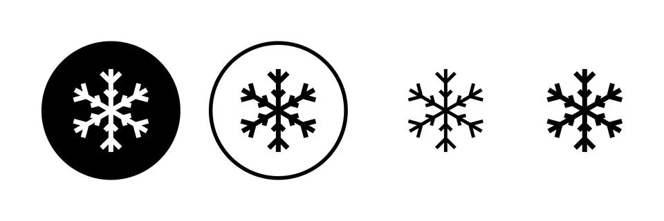 Snow icon vector illustration. snowflake sign and symbol Stock Illustration