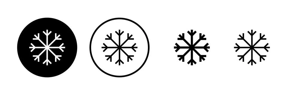 Snow icon vector illustration. snowflake sign and symbol Stock Illustration