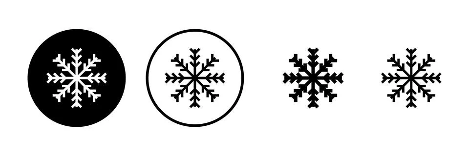 Snow icon vector illustration. snowflake sign and symbol Stock Illustration
