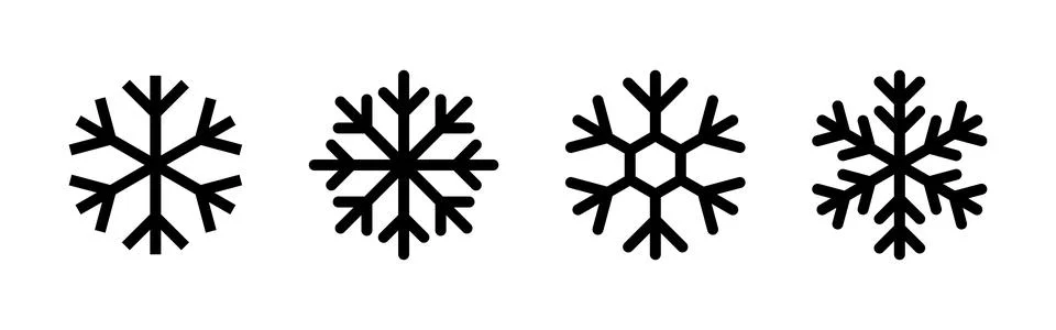Snow icon vector. snowflake icon vector Illustrazione stock