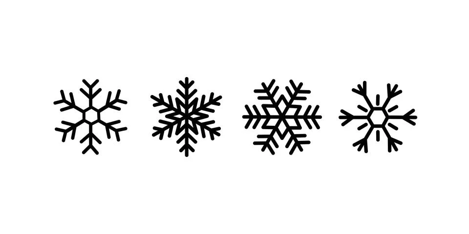 Snow icon vector. snowflake icon vector Stock Illustration
