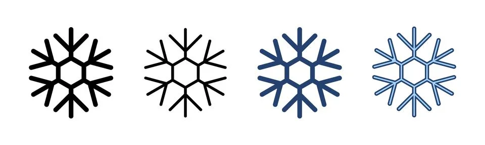 Snow icon vector. snowflake sign and symbol Stock Illustration