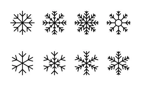 Snow icon vector. snowflake sign and symbol Stock Illustration