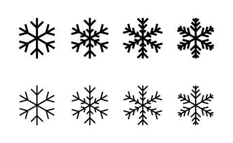 Snow icon vector. snowflake sign and symbol Stock Illustration