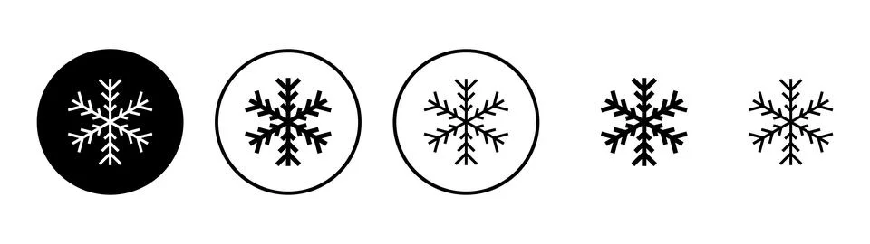 Snow icon vector. snowflake sign and symbol Stock Illustration
