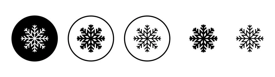 Snow icon vector. snowflake sign and symbol Stock Illustration