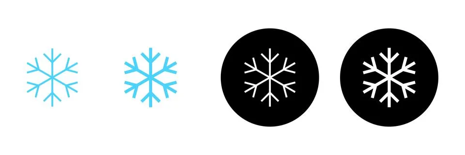 Snow icon vector. snowflake sign and symbol Stock Illustration