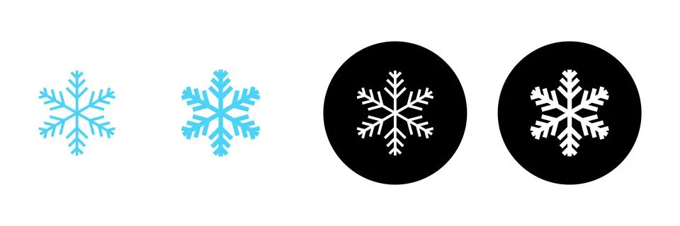 Snow icon vector. snowflake sign and symbol Stock Illustration