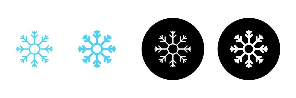 Snow icon vector. snowflake sign and symbol Stock Illustration