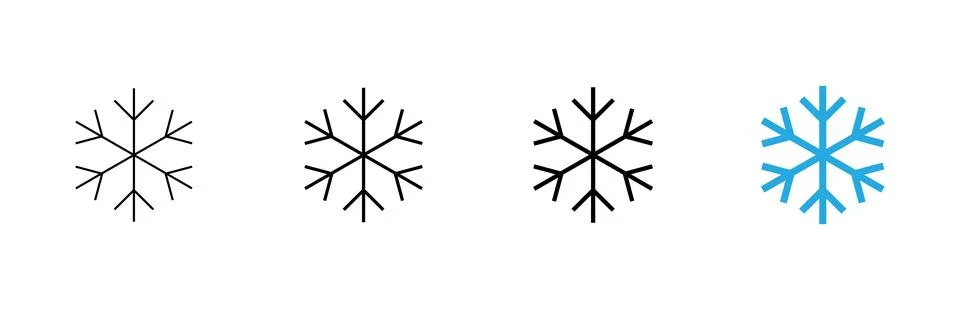 Snow icon vector. snowflake sign and symbol Stock Illustration