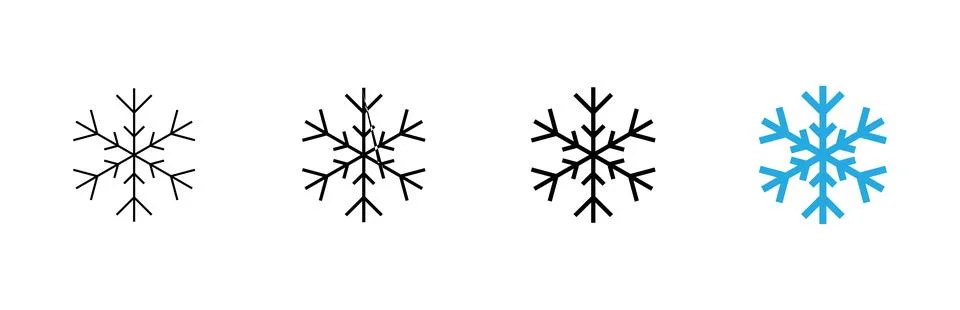 Snow icon vector. snowflake sign and symbol Stock Illustration