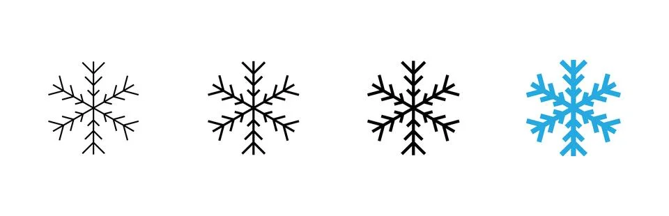 Snow icon vector. snowflake sign and symbol Stock Illustration