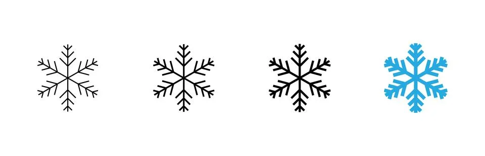 Snow icon vector. snowflake sign and symbol Stock Illustration