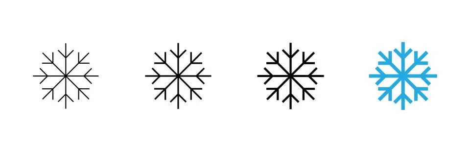 Snow icon vector. snowflake sign and symbol Stock Illustration