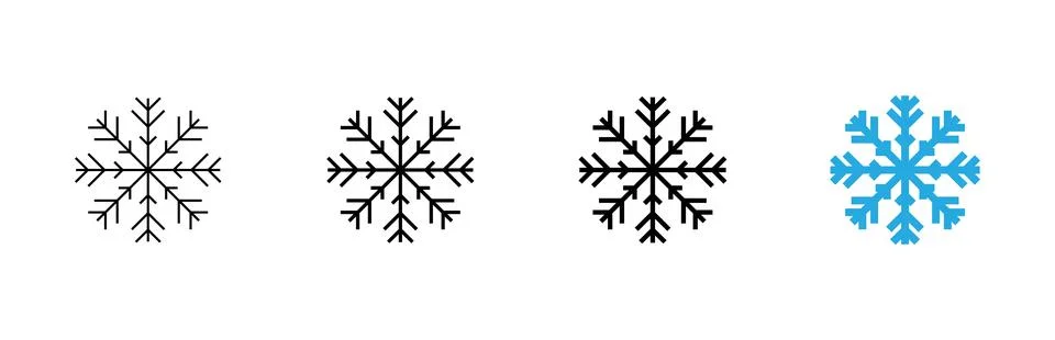 Snow icon vector. snowflake sign and symbol Stock Illustration