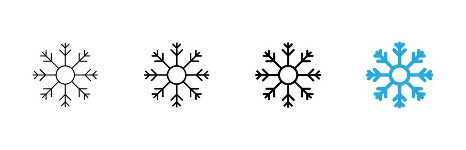 Snow icon vector. snowflake sign and symbol Stock Illustration