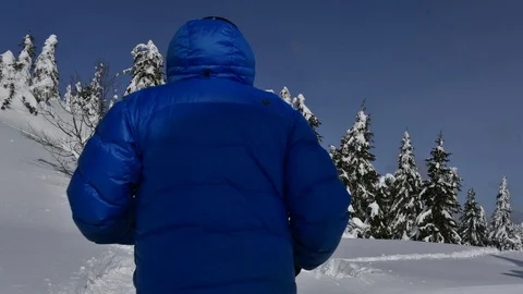 Snow igloo building in the high mountain Stock Footage 89832907