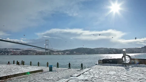 Snow in Istanbul Stock Footage 33616655