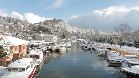 Snow in Istanbul Stock Footage 70270631