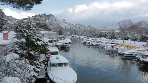 Snow in Istanbul Stock Footage 70271371
