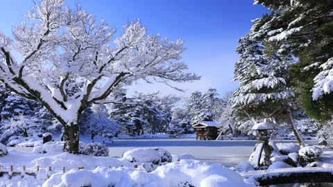 Snow at Kenrokuen Vidéo 332007457