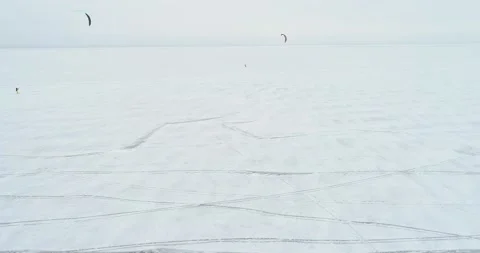 Snow Kite Plescheevo 5 Stock Footage 147298715