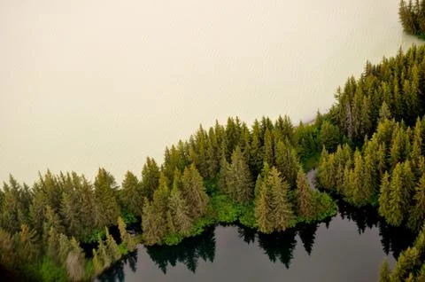 Snow lake background Fotos Stock