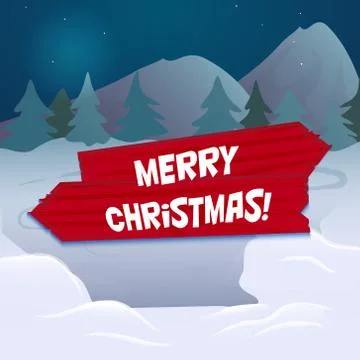 Snow landscape background Stock Illustration