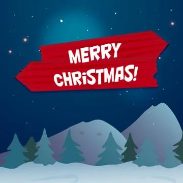 Snow landscape background Stock Illustration