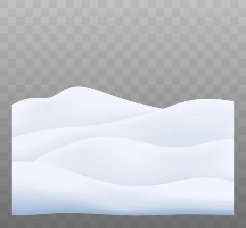Snow landscape isolated. Winter background Stock Illustration