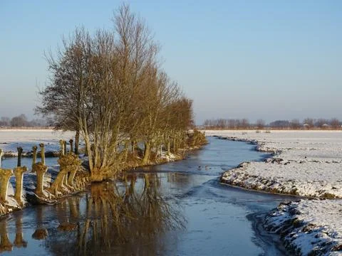 Snow landscape 스톡 사진
