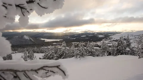 Snow landscape time lapse Stock Footage 58461800