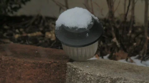 Snow lantern Stock Footage 767929