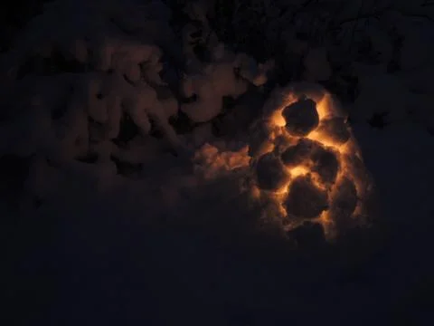 Snow lantern Stock Photos