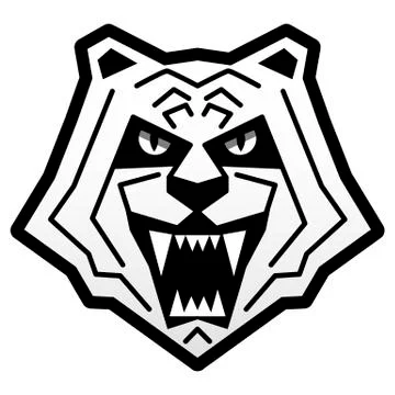 Snow leopard logo on white background vector Illustrazione stock