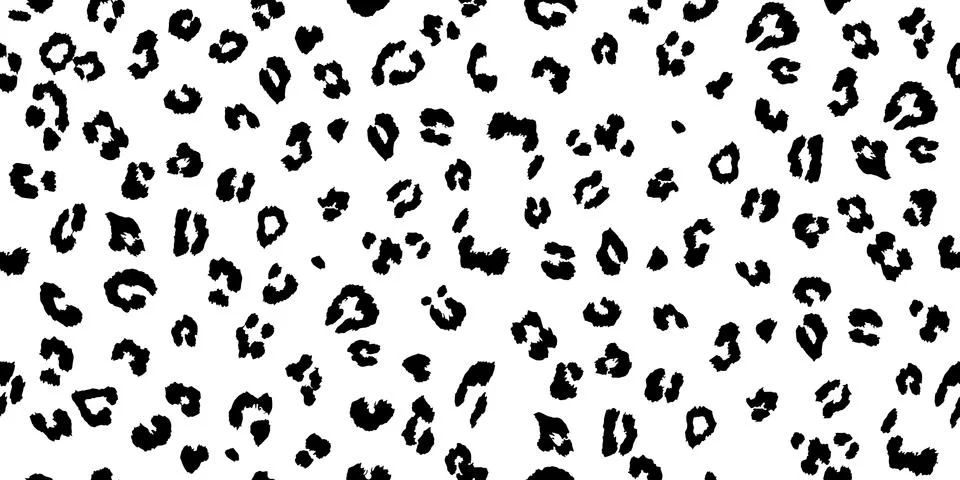 Snow leopard seamless tiling pattern Stock Illustration