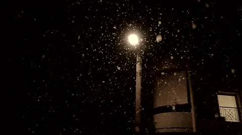 Snow in the light Stock Footage 46774051