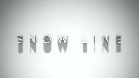 Snow line 3D title animation with shadows on a white background Video stock 296500969