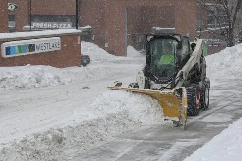 Snow Loader in Action Stock Photos