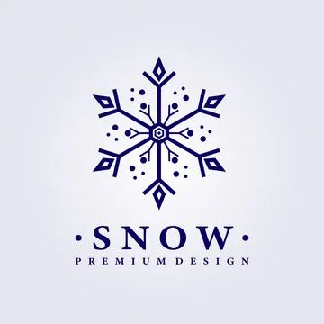 Snow logo vector illustration design Stock Illustration