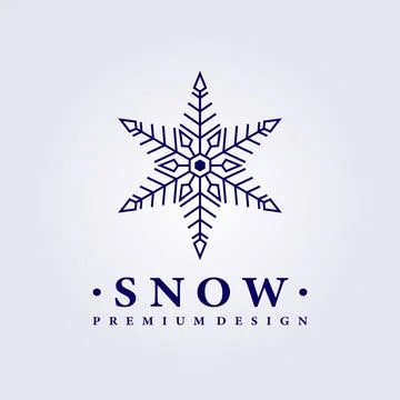 Snow logo vector illustration design simple Illustrazione stock
