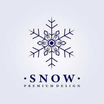 Snow logo vector illustration design line art Stock Illustration