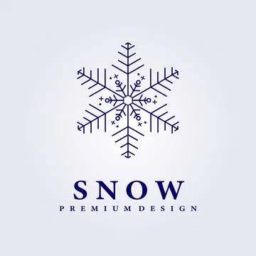 Snow logo vector illustration design minimalist Stock Illustration