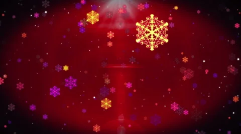 Snow loop background red Stock Footage 44306669