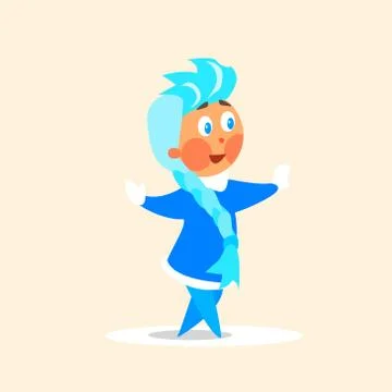 Snow Maiden Dancing. Christmas Vector Illustration Stock Illustration