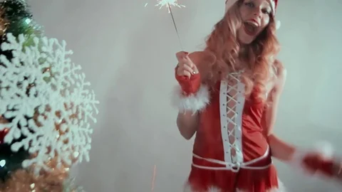 Snow maiden HD Stock Footage 79261043