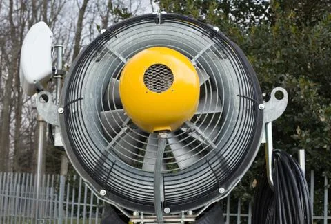 Snow making device Stock Photos