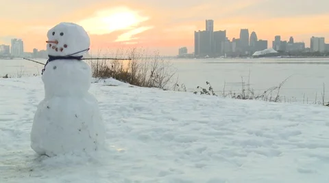 Snow man Video stock 46801904