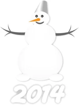 Snow man Stock Illustration